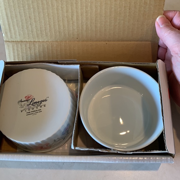 American Limoges Flowers Individual Bakers Set of 2 - Picture 12 of 16